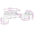 thumbnail image 4 of vidaXL 3 Piece Sofa Set with Cushions Dark Grey Fabric, 4 of 5