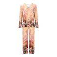 thumbnail image 4 of Rbaofujie Robes pour Femmes Ensemble de Pyjama Décontracté Uni Haut Décontracté Pantalon Pyjamas pour Femmes, 4 of 5