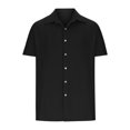 thumbnail image 4 of Summer Cuban Shirts for Men Casual Lightweight Button Down Short Sleeve Cardigan Work Blouse, 4 of 6