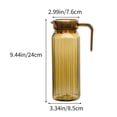 thumbnail image 3 of Tumotour Cold Water Kettle Plastic Striped Transparent Cool Tea Kettle Restaurant Hot And Cold Milk, 3 of 6
