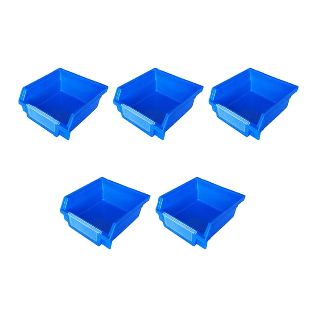 mmirethe 5X Tool Box Storage Bin Stacking Case Wall-mounted Large Capacity Industrial Accessories Long-lasting Space Saving Type 4 2Set