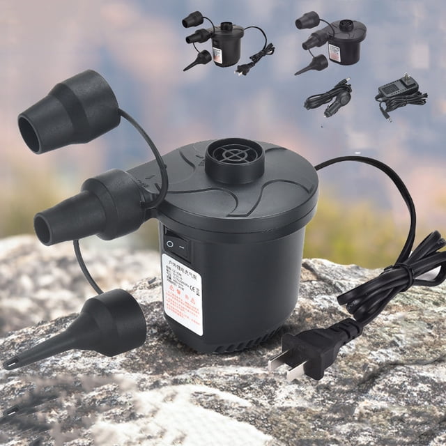 Portable Electric Air Pump for Inflatable Mattress, Pool Toys, and Storage Bags - Fast 5000Pa Rechargeable Pump with 3 Nozzles