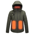 thumbnail image 2 of Penkiiy Heated Jackets for Women Men USB Intelligent Constant Temperature Heated Windproof Plus Size Men And Women Winter 4 Heated Jacket Coat S Army Green, 2 of 4
