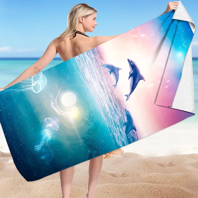 RKSTN Beach Towel Lightweight Colorful Bath Towel Sandproof Beach Blanket Towel For Travel Swimming Pool 30x60 Inch Absorbent Quick Dry Towel for Swimmers Pool Sand Proof Beach Towels