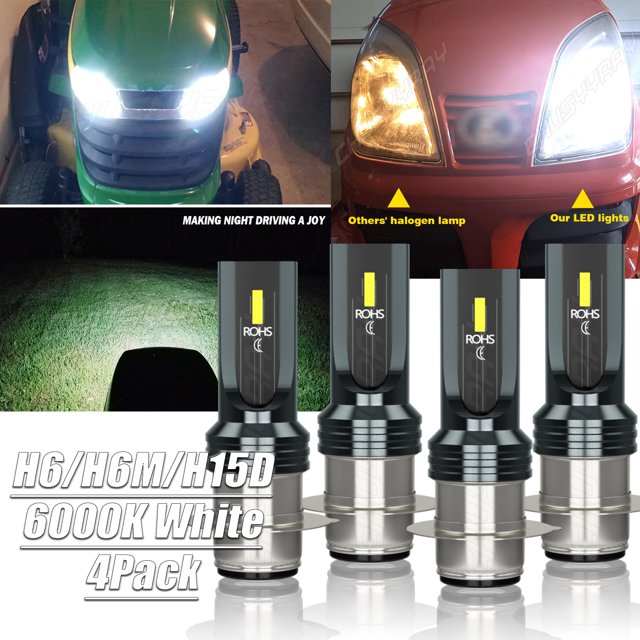 For Yamaha Kodiak 400 2000-2004 450 2003-2005 LED Headlight Bright White Bulbs 2Pair