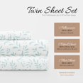 thumbnail image 4 of ienjoy Home Ensemble de Draps 3 Pcs Motif Explosion de Vignes, Simple, Bleu Clair, 4 of 4