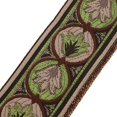 thumbnail image 3 of Abbracc Splicing Jacquard Edging Curtain Fabric Gold Silk National Wind Lace Ribbon - Green, 3 of 7