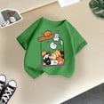 thumbnail image 2 of HNMKIU T-Shirt d'Été Décontracté pour Filles avec Mignon Imprimé Graphique Col Rond Manches Courtes T-Shirt Confortable pour Enfants Vert,11-12ans, 2 of 4
