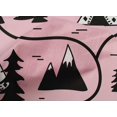 thumbnail image 5 of oneOone Cotton Cambric Light Pink Fabric Mountain Pattern Craft Projects Decor Fabric Printed By The Yard 42 Inch Wide, 5 of 5