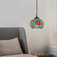 thumbnail image 3 of Almencla Moroccan Turkish Pendant Lamp Ceiling Light Colored Glass Fixture Lighting D, 3 of 6