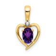 thumbnail image 1 of 14K Yellow Gold Diamond & Amethyst Pendant, 1 of 2