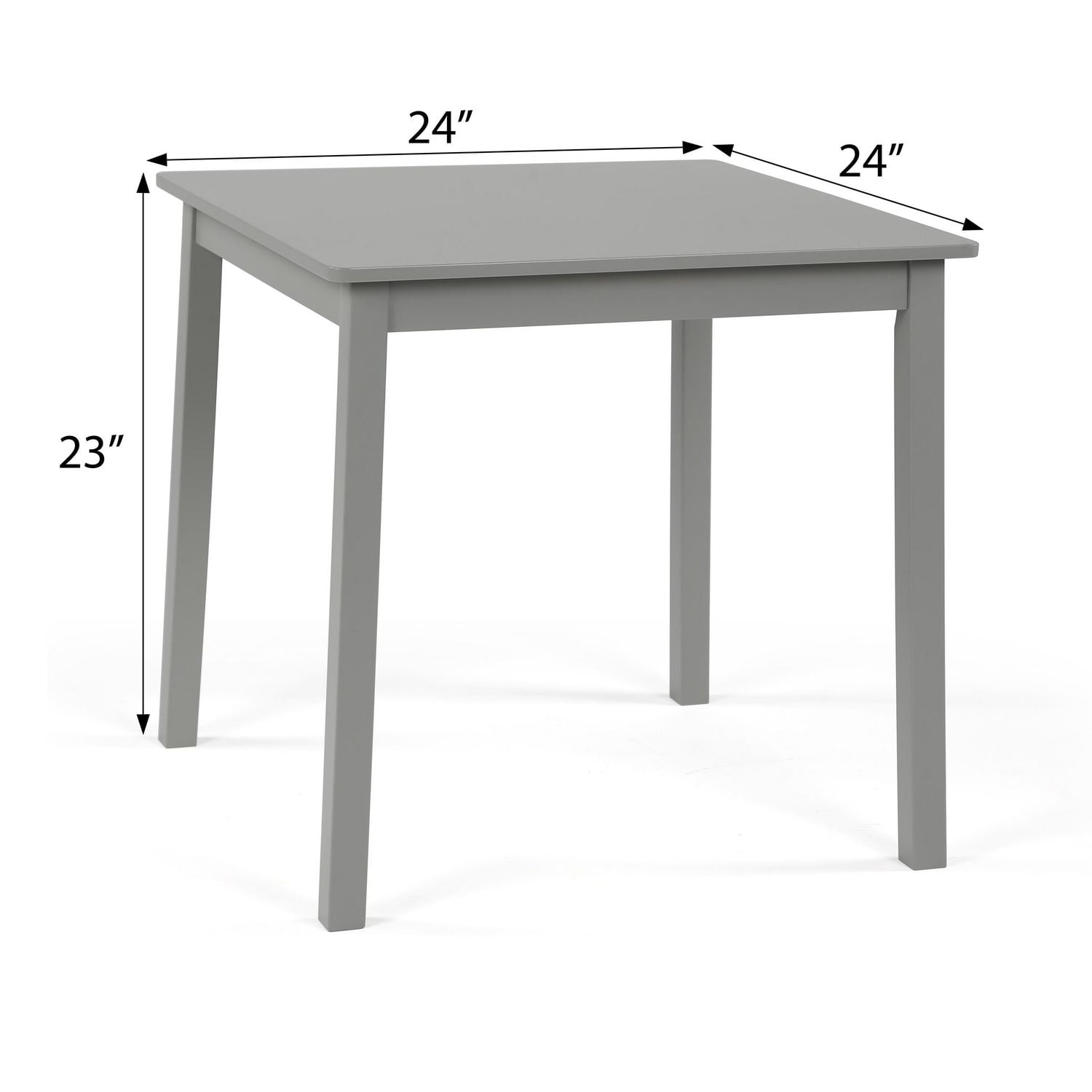 Humble Crew Kids Table and Chair Set (2 Chairs Included), Grey