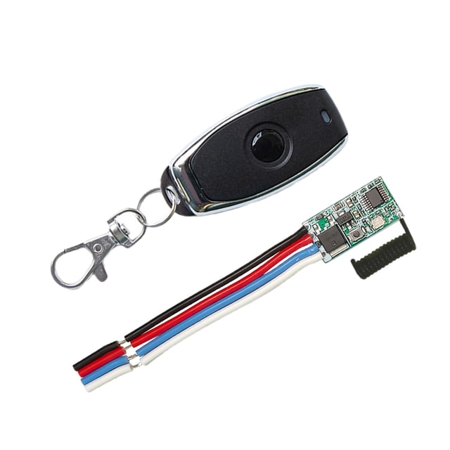 Miulika 433MHz Wireless Remote Control Switch Mini Receiver, Distance Can Be Up to 50M 1 Button Black