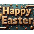thumbnail image 4 of Happy Easter Theme Decorated Banner with Bunny Eggs Butterflies Party Backdrop for Easter Celebrations Easter Parties Photography Props Easter Decorations, 4 of 4