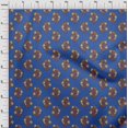 thumbnail image 3 of oneOone Georgette Viscose Fabric Leaves & Floral Block Decor Fabric Printed BTY 42 Inch Wide, 3 of 5