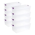 thumbnail image 1 of Sterilite 110 Qt Clear Storage Box with Secure Latching Lid, (8 Pack), 1 of 8