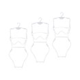 thumbnail image 4 of 3 Pieces swimsuit Hangers Storage Hanging Rack Top Swivel Hook for Swimsuits Women, 4 of 8