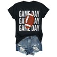 thumbnail image 1 of Charmgo Haut pour Femmes Tendance pour Jour de Match T-Shirts pour Femmes T-Shirt Imprimé 2D à Manches Courtes Col Rond T-Shirt Mode Léger Doux Tenue Décontractée Vêtements pour Femmes Football Noir m, 1 of 4