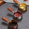 thumbnail image 4 of SPOORYYO Casserole à Fondre en Acier Inoxydable 304 - Chauffe-Lait et Chauffe-Chocolat - Casserole Réutilisable avec Poignée en Bois pour Aliments, Huile et Café Turc - Options 60 Ml/120 Ml/180 ml, 4 of 9