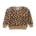 thumbnail image 3 of Pull à Manches Longues en Tricot Léopard pour Garçons et Filles, Haut Chaud Automne Hiver, 3 of 7