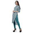 thumbnail image 4 of Moomaya Kurti Indienne Imprimée Tunique en Coton pour Femme Col Mandarin Kurta Longueur Genou, 4 of 6