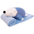 thumbnail image 1 of Lightweight Fuzzy Comfy Textured Flannel Blanket Two In One Cartoon Animal Pillow With Built In Blanket Dual Purpose office Car Nap Blanket Winter Thickened Sofa Pillow With Dual Functions, 1 of 9