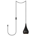 thumbnail image 1 of Living District LDPG2001 Nora 1 Light Plug-In Pendant, Black, 1 of 4