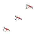 thumbnail image 2 of QualitChoice Rear Drive Shaft 1:12 Crawler Parts Replacement for Wltoys 12423 12428 12429 Red 3Set, 2 of 6