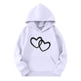 thumbnail image 2 of Milgrthf Filles Garçons Chandails à Capuchon de la Saint-Valentin Chandails Décontractés Mignons à Manches Longues Col Ras du Cou Préados Filles Coupe Ample Chandails à Enfiler Hauts Blanc 9 Ans, 2 of 4