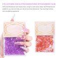 thumbnail image 5 of 1440 Pieces Glass Crystal Set Flat Back Excellent Gloss with Flat Nail Art Rhinestones DIY Handcraft Manicure Accessories Card Making Orange, 5 of 5