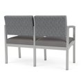 thumbnail image 5 of Lenox Steel Reception Waiting Room Loveseat / Silver Steel / Gray / Gray, 5 of 5