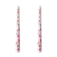 thumbnail image 2 of Floral Printed Long Taper Candles for Romantic Wedding, Unscented Candlelight Dinner Decor, Table Setting Accessories (2-Pack), 2 of 6