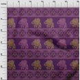 thumbnail image 2 of oneOone Viscose Chiffon Fabric Floral & Elephant Block Print Fabric BTY 42 Inch Wide, 2 of 4