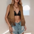 thumbnail image 2 of Stylish Women's Casual Jackets with Fringe Design for Everyday Versatility Layering Addition for Any Season, 2 of 4