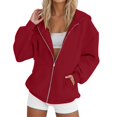 thumbnail image 5 of Women's Fall Zipper Long Sleeve Sweatshirt Top Outdoor Sweatshirt Shirt, 5 of 5