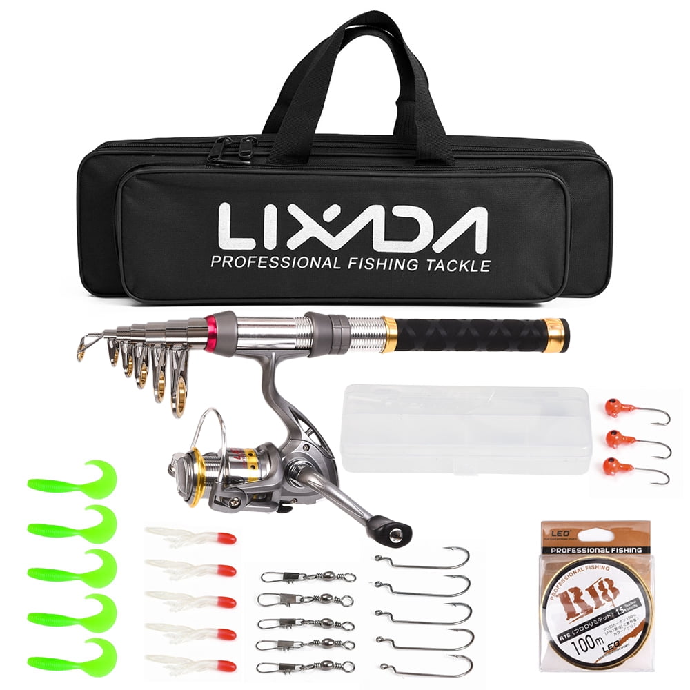 Fishing Rod Reel Combo Carbon Fiber Telescopic Fishing Pole Spinning