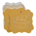 thumbnail image 3 of Inkdotpot Real Silver Foil Baby It's Cold Outside Baby Shower Tags Favor Bracket Shape Hang Pack Of 100 Paper Tags, 3 of 6