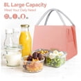 thumbnail image 3 of TIELUTT Sac à Lunch Isolé pour le Travail, Fourre-Tout Thermique Réutilisable avec Sacs de Fruits Frais Étanches, Contenants de Rangement pour Lait pour Réfrigérateur, Contenants Extensibles et Frais, Sac à Collation Réutilisable pour Enfants en Bois avec Poignées, 3 of 4