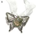 thumbnail image 2 of Christmas Tree Pendant Creative Hollow Carving Butterfly Shape Memorial Exquisite Home Pendant for Car Rearview Mirror, 2 of 9