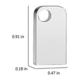 thumbnail image 3 of COFEST USB Flash Drive 16GB Flash Drive Metal Thumb Drive 16 GB USB 2.0 Memory Stick 16G USB Flash Drive Silver, 3 of 7