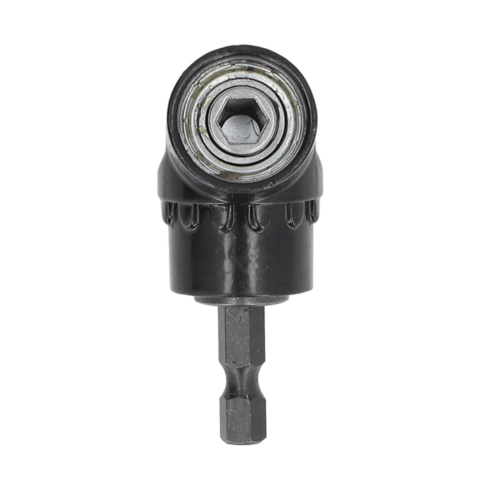 Right Angle Drill Adapter, 1/4 Inch Hex Shank Right Angle Professional Cordless Drills Attachment Screwdriver Angled Bit Holder for Household Workplace Industry,Black