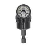 Right Angle Drill Adapter, 1/4 Inch Hex Shank Right Angle Professional Cordless Drills Attachment Screwdriver Angled Bit Holder for Household Workplace Industry,Black