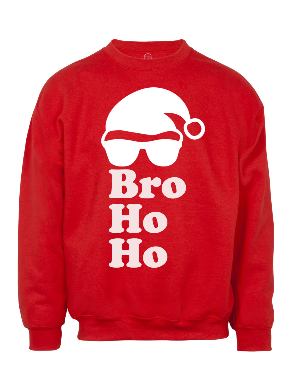 Mens Bro Ho Ho Ugly Christmas Ugly Sweatshirt - Red - 2X-Large