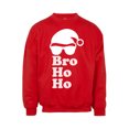 thumbnail image 1 of Mens Bro Ho Ho Ugly Christmas Ugly Sweatshirt - Red - Small, 1 of 1