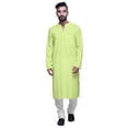 thumbnail image 1 of Atasi Solid Traditional Kurta For Men Chinese collar Long Shirt Ethnic Clothing, 1 of 7