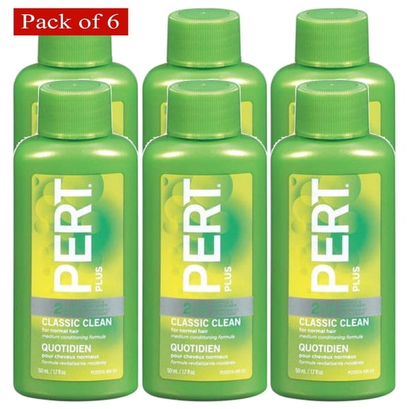 Pert Classic Clean 2 In 1 Shampoo & Conditioner 50ml (Pack of 6)