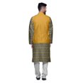 thumbnail image 3 of Atasi Traditional Printed Kurta Churidar Pajama Set With Nehru Jacket For Men, 3 of 5