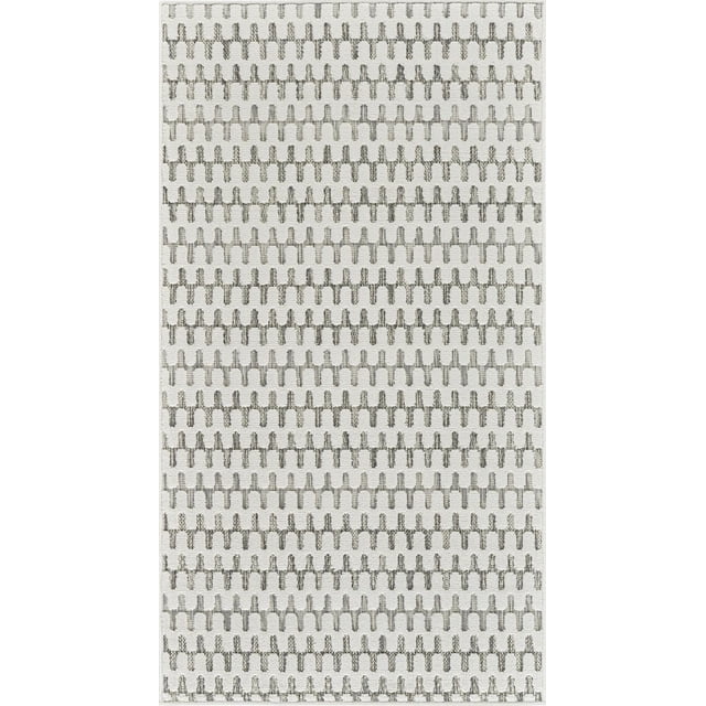 Rug Branch Maise Abstract Indoor Outdoor Area Rug, Cream Beige, Modern - Entryway, Hallway, Bathroom, and Kitchen
