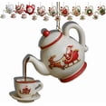 thumbnail image 2 of QIPOPIQ Vintage Christmas Teacup And Teapot Festive Decoration, 2 of 3