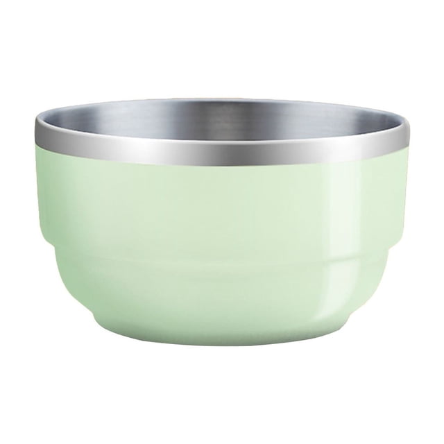fheaev Small Stainless Steel Bowl Tableware Portable Household Fruit Basin Insulated Bowl Stackable And Nestable Stainless Steel Bowl